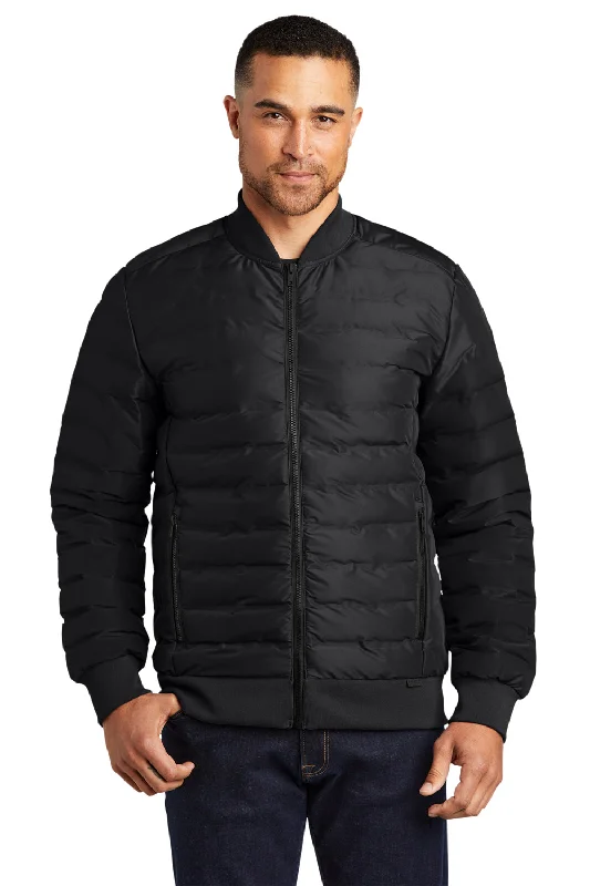 Men's adventure-ready fleece jacket-Ogio Mens Street Puffy Full Zip Jacket - Blacktop - Closeout