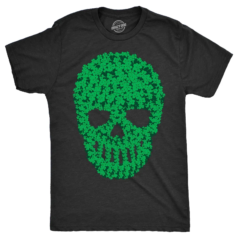 Men's innovative fabric t-shirt-Skull Of Clovers Men's T Shirt