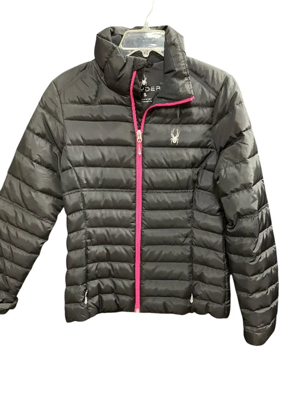 Men's pre-washed fleece jacket-Jacket Puffer & Quilted By Spyder In Black, Size: S