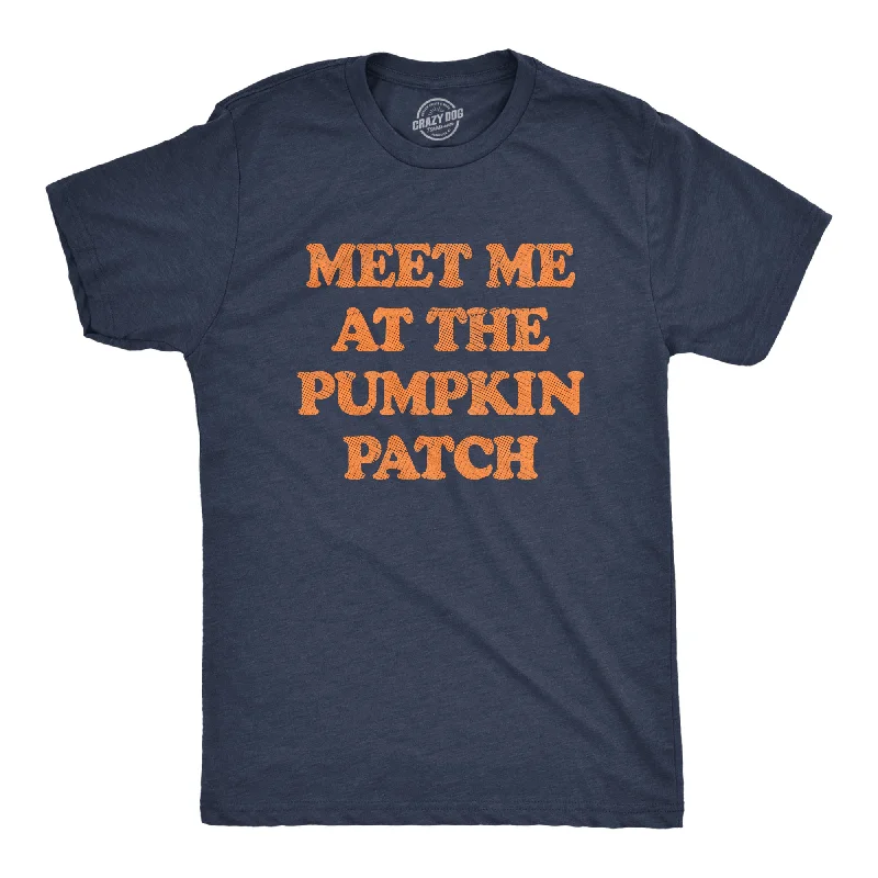 Men's earthy tones t-shirt-Meet Me At The Pumpkin Patch Men's T Shirt