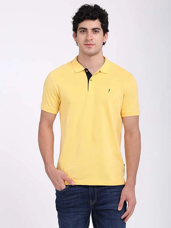 Men's summer casual polo shirt-Men Solid Polo T-Shirt