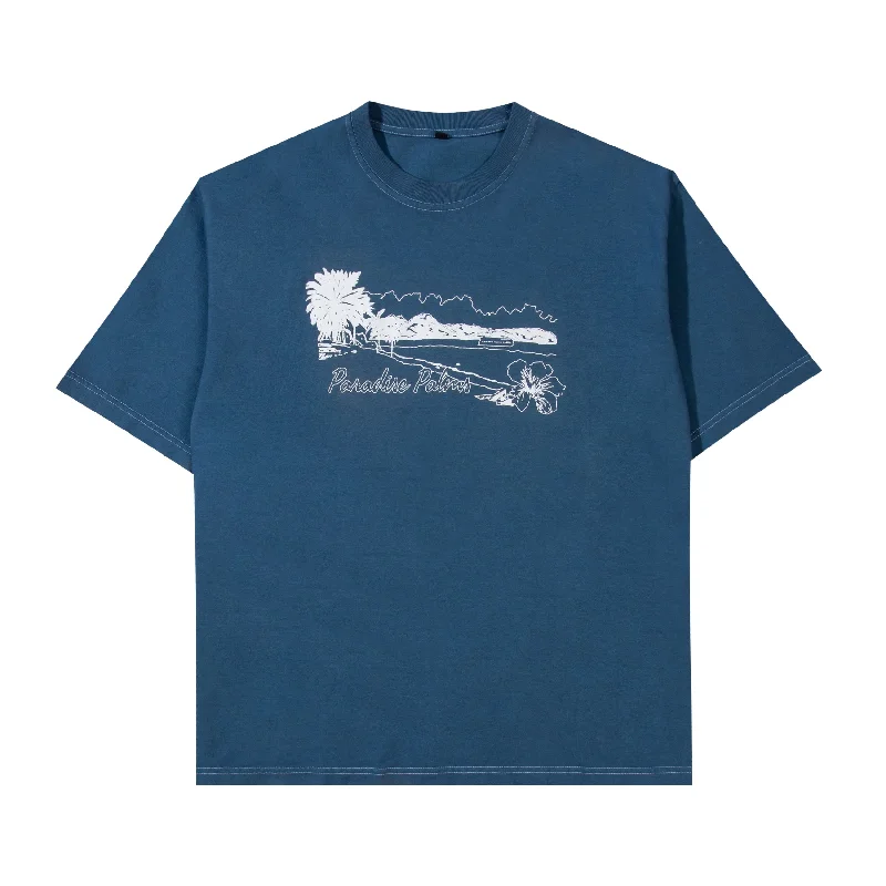 Men's weather-resistant t-shirt-Paradise Pigment T-Shirt - Blue