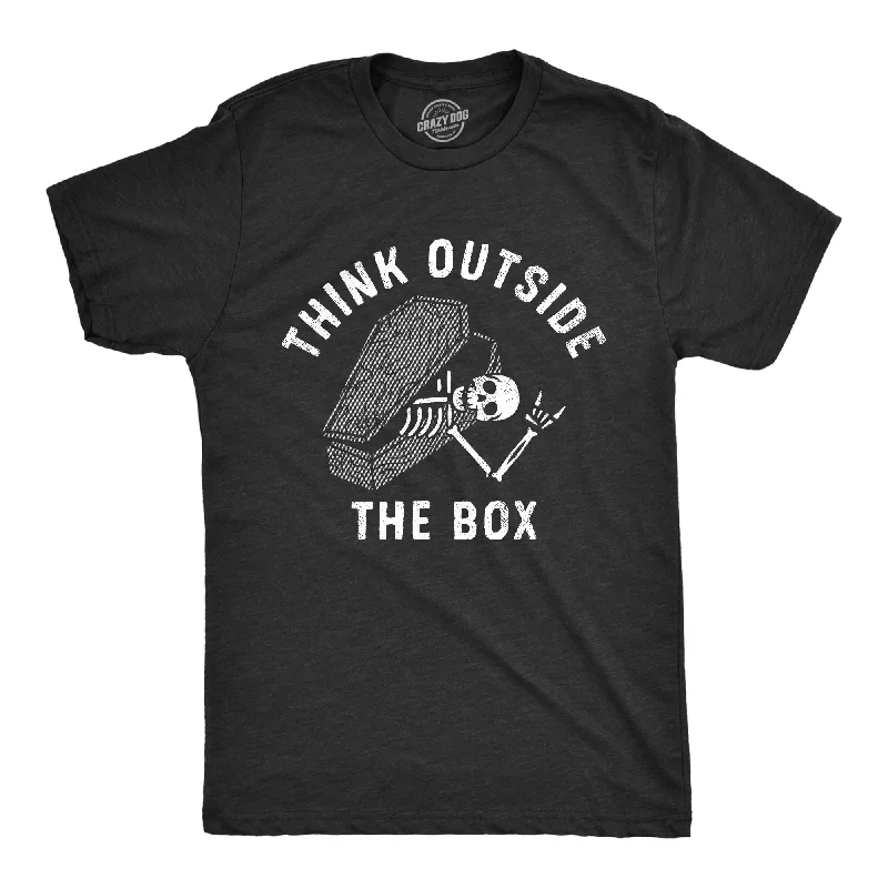 Men's performance-enhancing t-shirt-Think Outside The Box Coffin Men's T Shirt