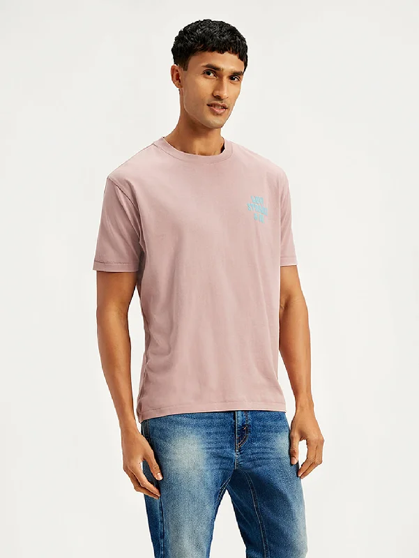 Men's versatile wear t-shirt-Men's Brand Logo Regular Fit T-Shirt