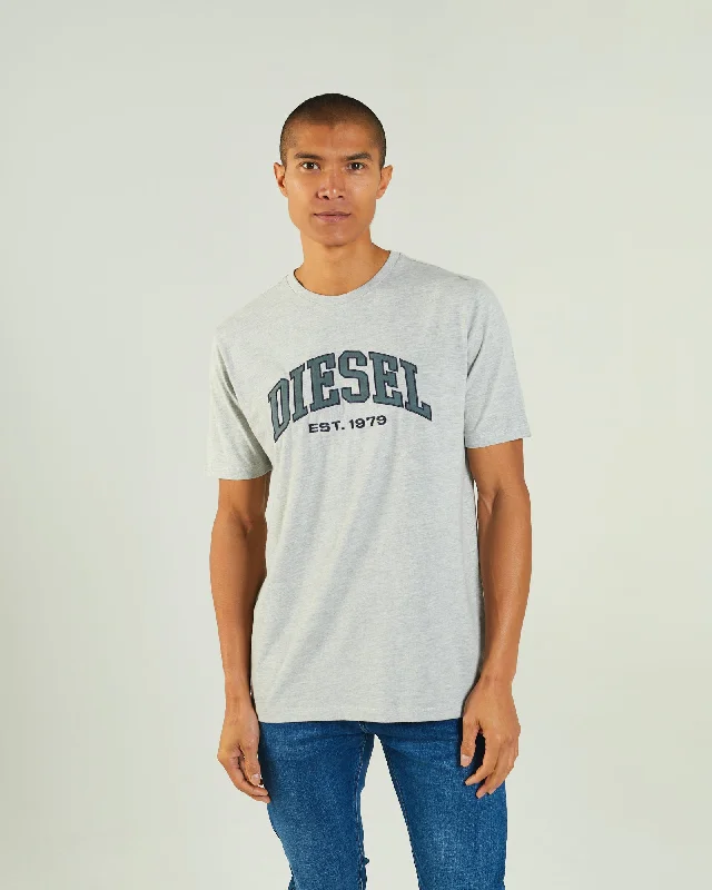 Men's weekend casual t-shirt-Ronnie Tee Blizzard Marl