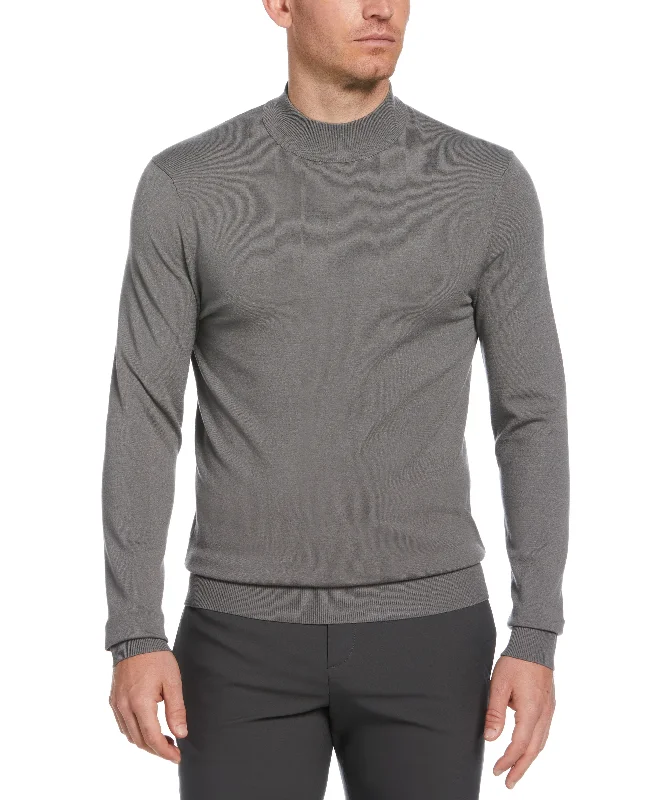 Men's camping knit-Tech Knit Mock Neck Pullover Sweater