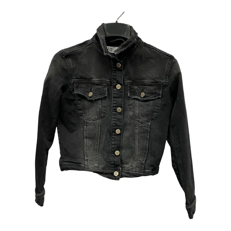 Men's versatile field jacket-Jacket Denim By Zara In Black, Size:M