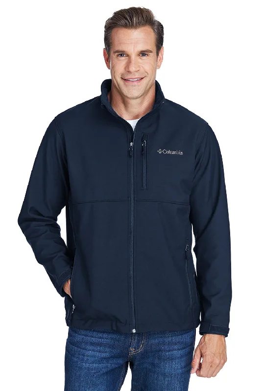 Men's modern utility jacket-Columbia Mens Ascender Wind & Water Resistant Full Zip Jacket - Collegiate Navy Blue - Closeout