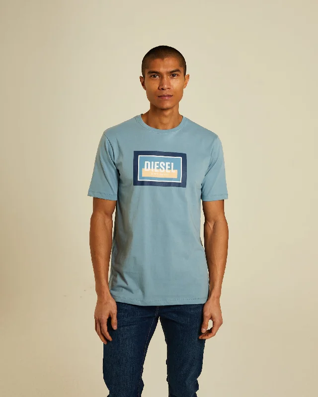 Men's everyday wear t-shirt-John Tee Pebble Blue