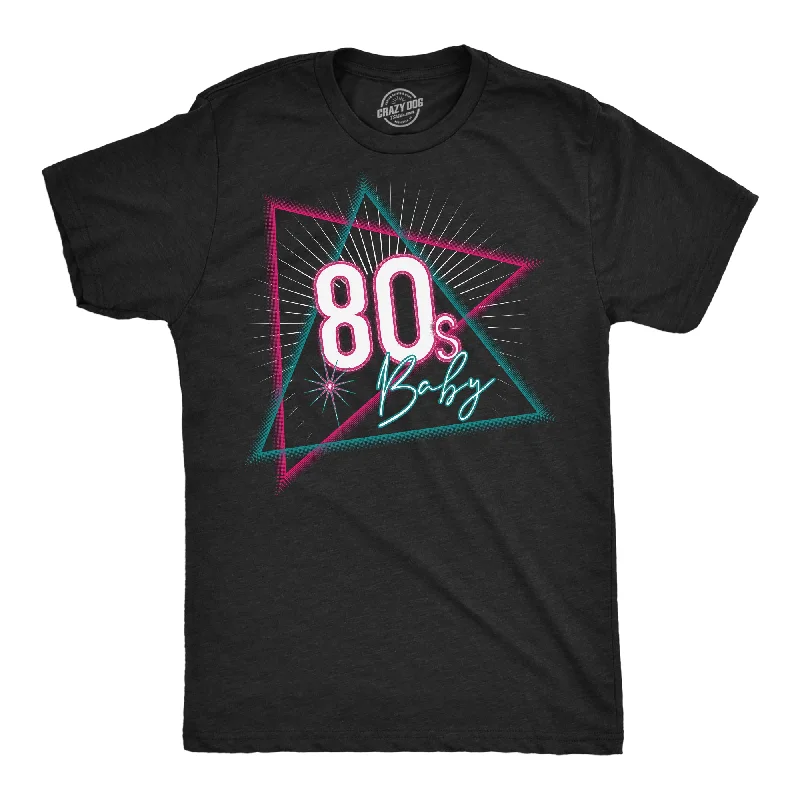 Men's wrinkle-resistant casual t-shirt-80s Baby Men's T Shirt