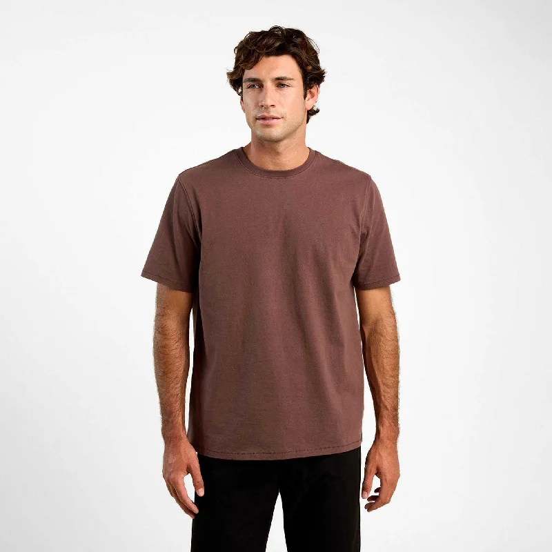 Men's smart technology t-shirt-Vintage Cotton Men's Everyday T-Shirt | Coffee