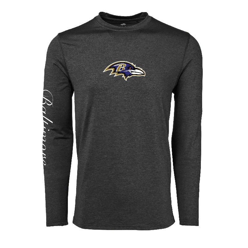 Men's high-neck t-shirt-Baltimore Ravens Guide Long Sleeve Tee