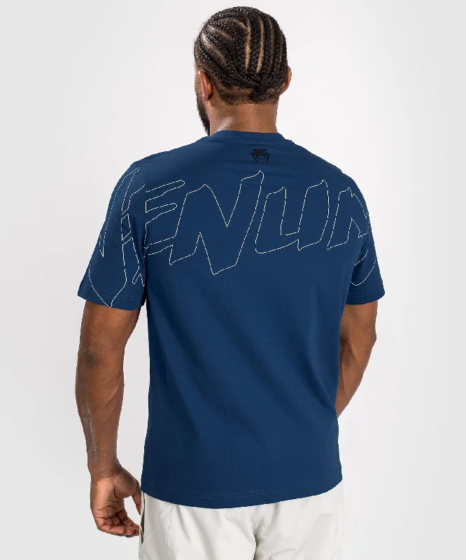 Men's street smart t-shirt-Venum Snake Print T-Shirt - Blue navy