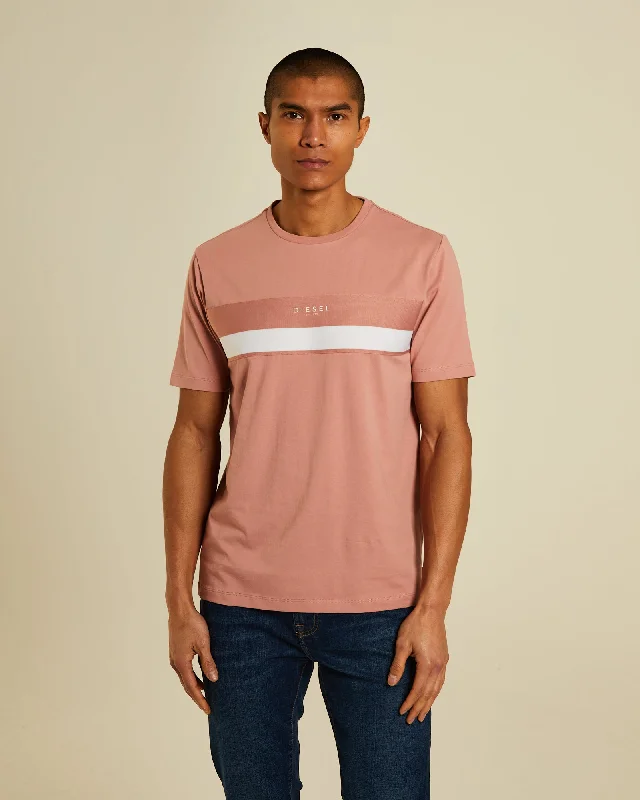 Men's yoga t-shirt-Farris Tee Plaster Pink