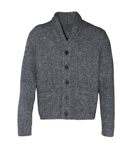 Men's budget sweatshirt-SCHOTT NYC Men's Shawl Cardigan SW1504 Heather Grey