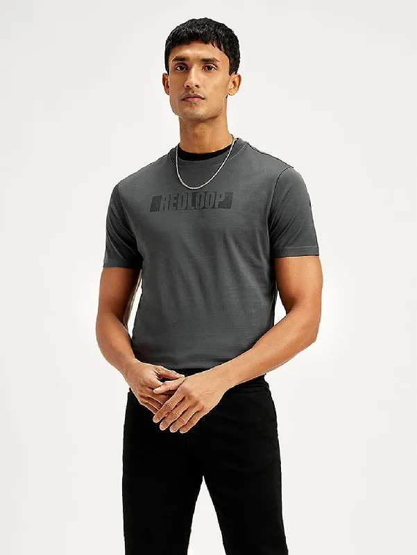 Men's ultra-breathable t-shirt-Men's Brand Logo Slim Fit T-Shirt