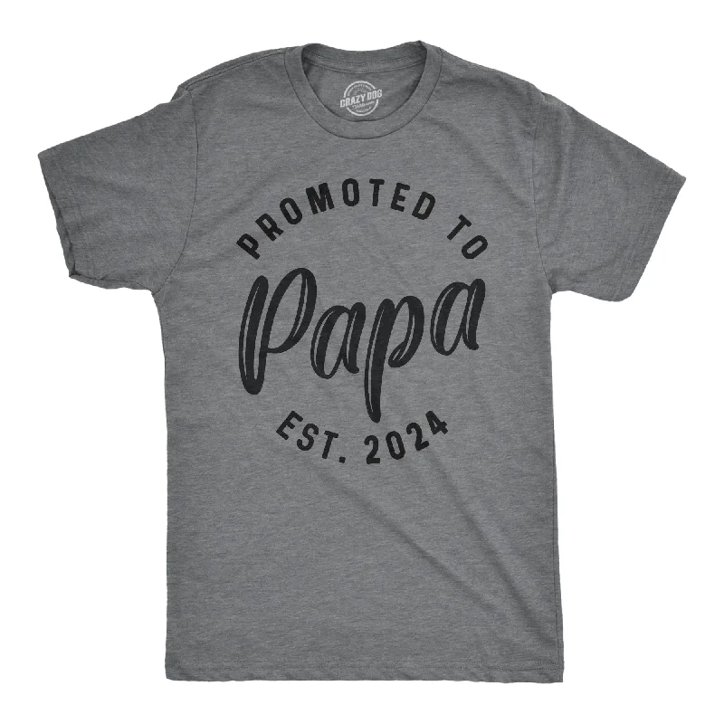 Men's quick-wicking t-shirt-Promoted To Papa 2024