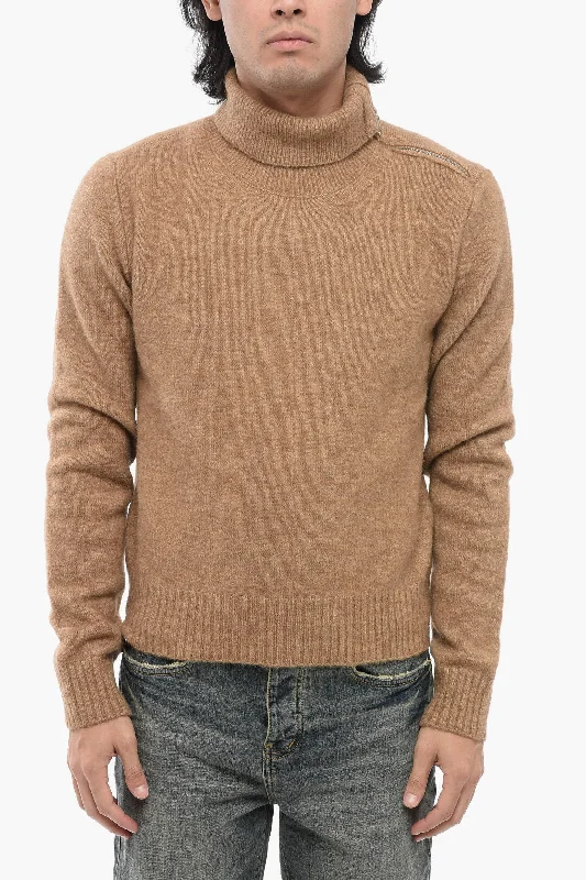 Men's tennis sweatshirt-Isabel Marant Turtleneck MAVERICK Pullover with Zipped Detail