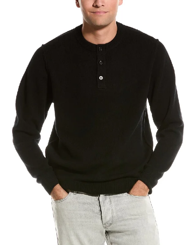 Men's streetwear sweatshirt-Alashan Wool Henley Shirt