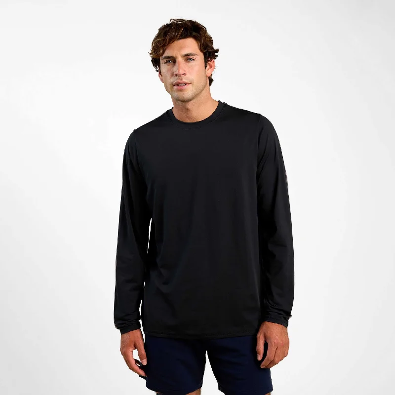 Men's recycled material t-shirt-Men's Long Sleeve Movement Tee | Black