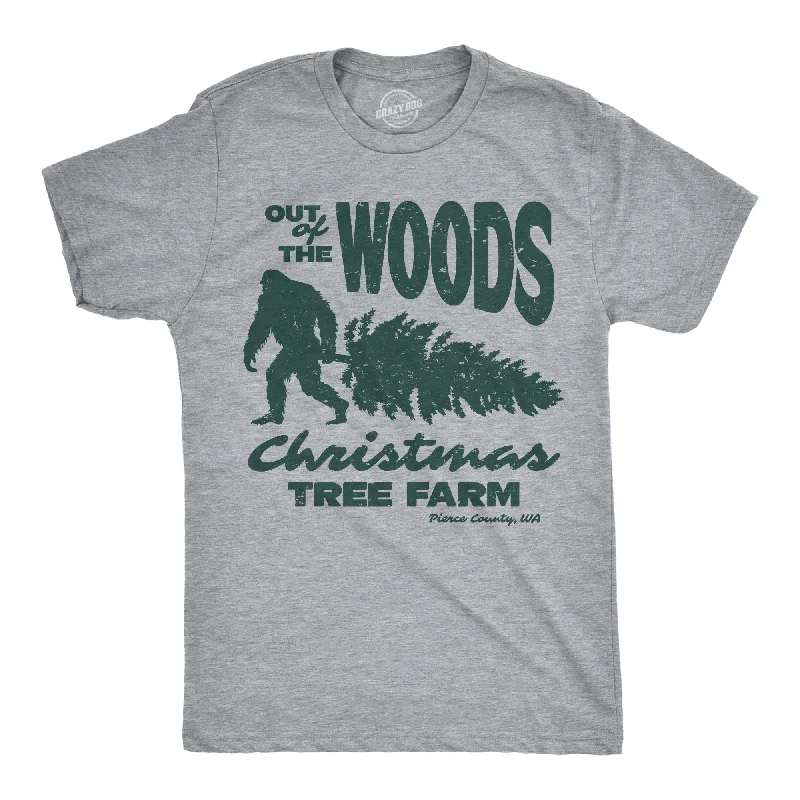 Men's quick-wicking t-shirt-Out Of The Woods Christmas Tree Farm Men's T Shirt