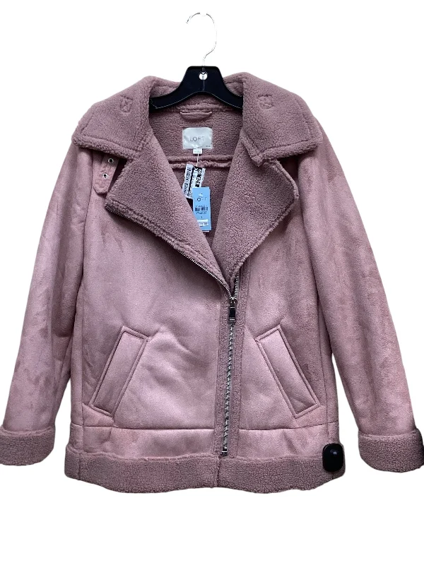 Men's comfortable trench coat-Jacket Faux Fur & Sherpa By Loft In Pink, Size: S