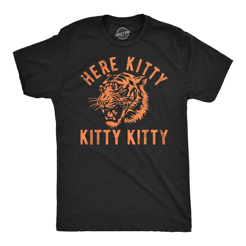 Men's ultra-breathable t-shirt-Here Kitty Kitty Kitty Men's T Shirt