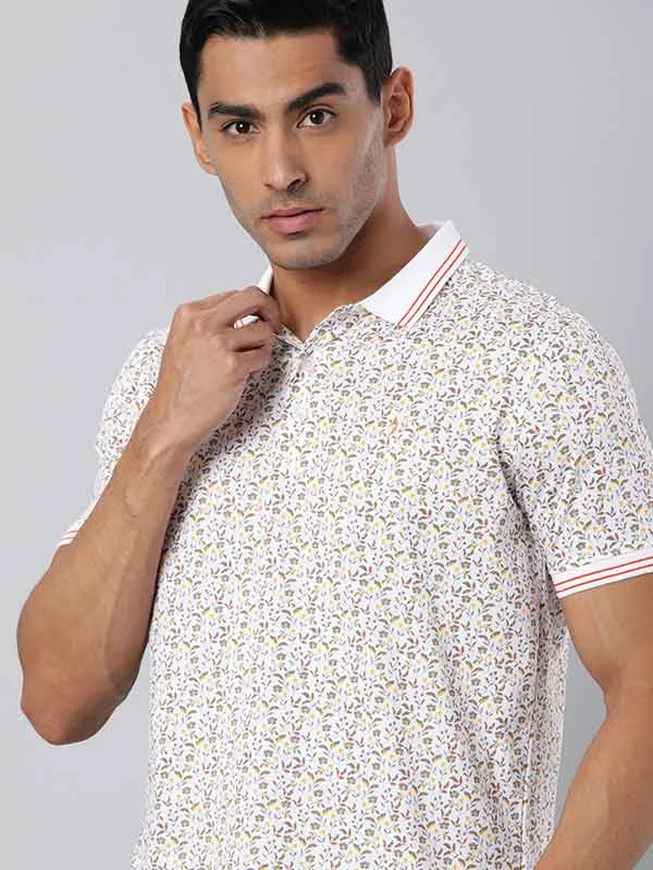 Men's fashion-forward casual wear polo shirt-Men Printed Polo T-Shirt