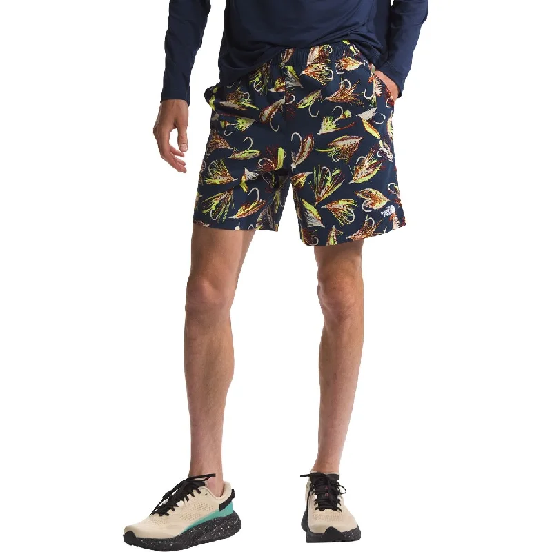 Men's versatile workout shorts-Men's Class V Pathfinder Pull-On Short - Summit Navy Hand Tied Fly Print