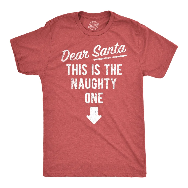 Men's soft hand feel t-shirt-Dear Santa This Is The Naughty One Men's T Shirt