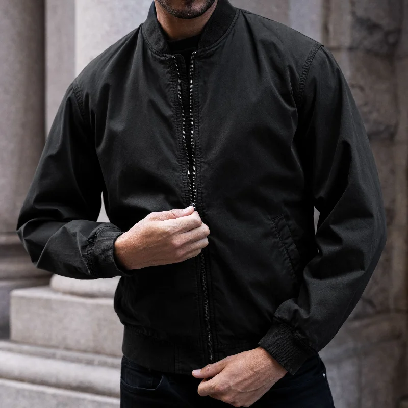 Men's performance utility jacket-Alpha M Bomber | Black