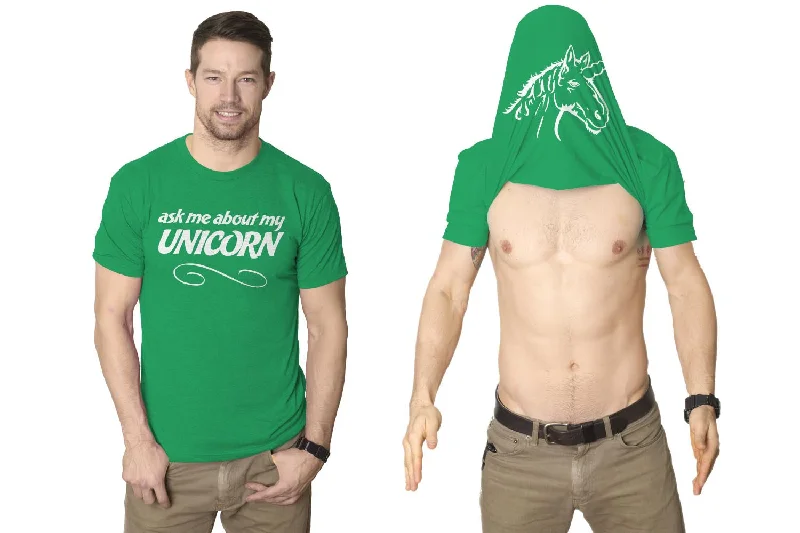 Men's performance-enhancing t-shirt-Unicorn Flip Men's T Shirt