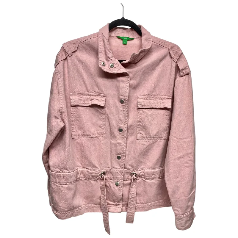 Men's sporty field jacket-Jacket Denim By Dip In Pink, Size: L