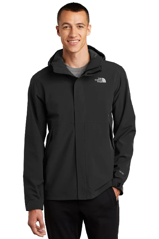 Men's all-weather jacket-The North Face Mens Apex DryVent Windproof & Waterproof Full Zip Hooded Jacket - Black