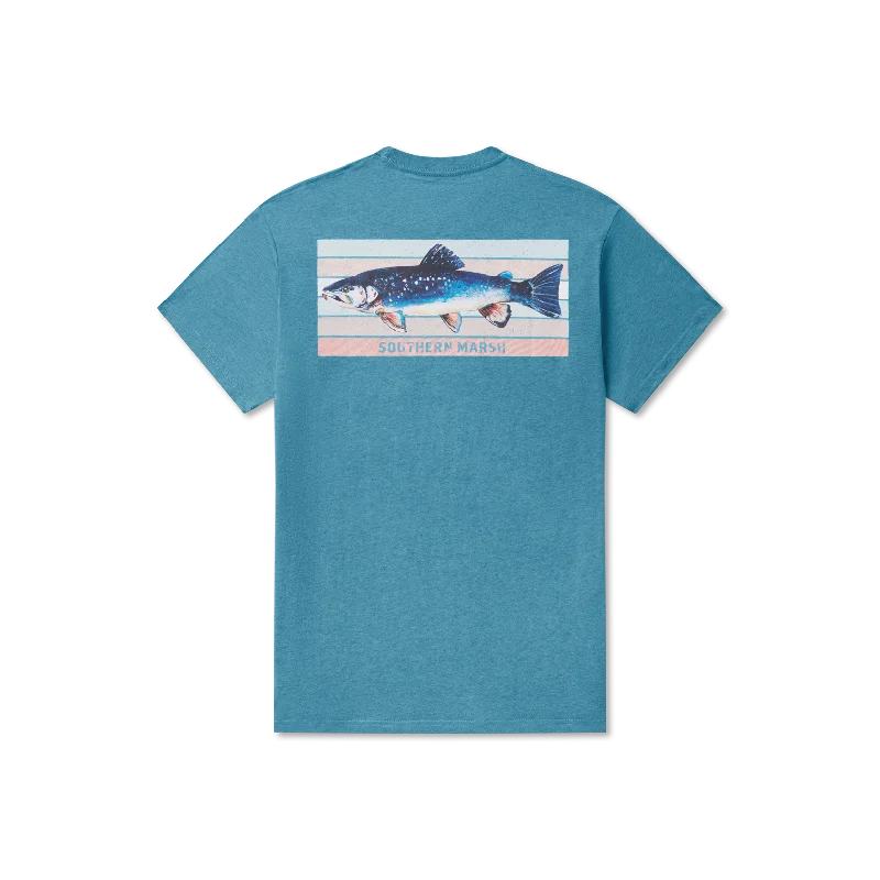 Men's versatile wear t-shirt-Fishing Lines Tee - Brook Trout