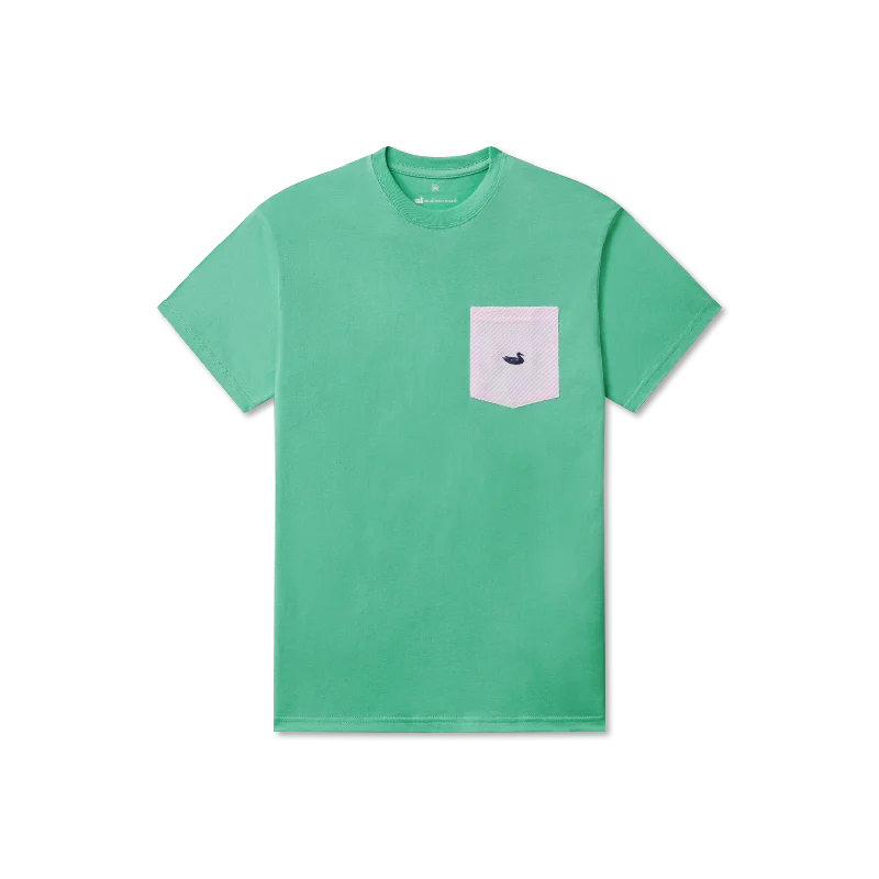 Men's travel-friendly t-shirt-Stewart Pocket Tee - Seersucker