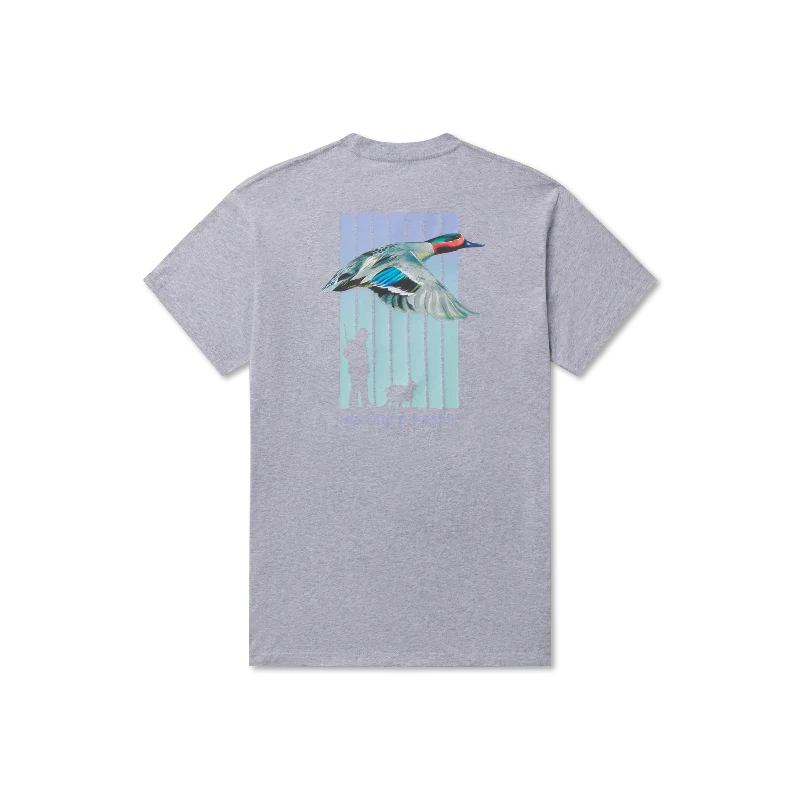 Men's moisture-managing t-shirt-Teal Takeoff Tee